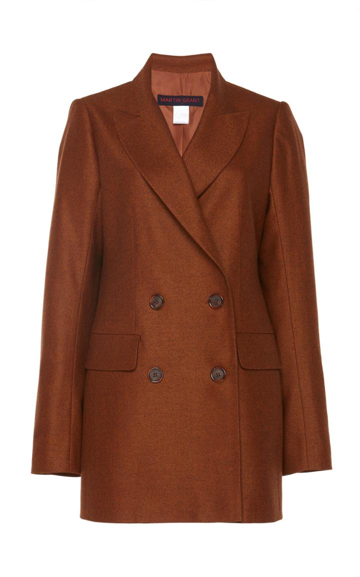 Martin Grant Double Breasted Virgin Wool Suit Jacket