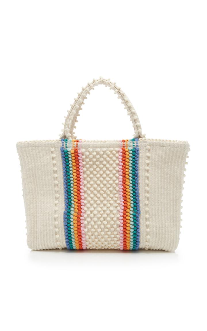 Antonello Telti Striscia Woven Cotton Tote