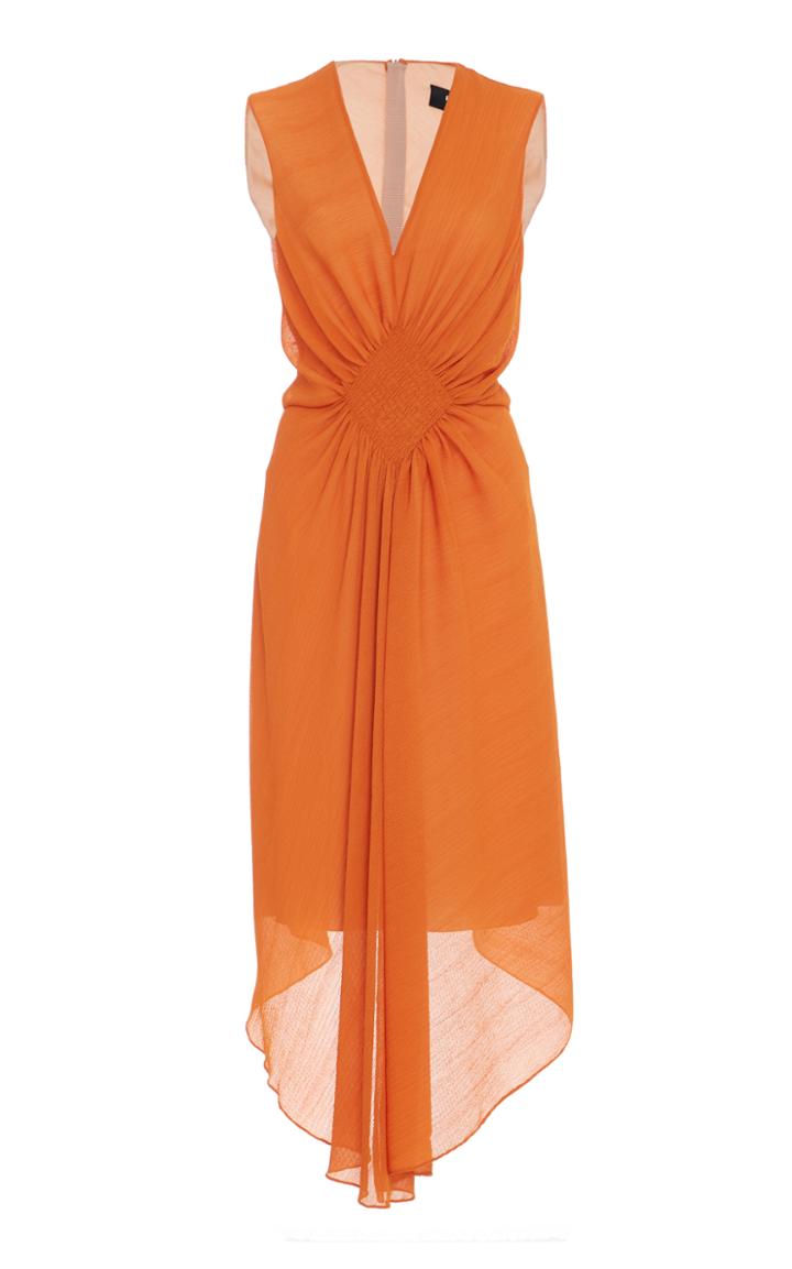 Paule Ka Ruched Crepe Dress