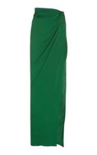 Moda Operandi Brandon Maxwell Side-slit Draped Jersey Maxi Skirt Size: 2