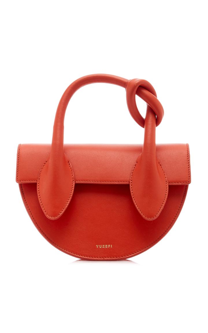 Yuzefi Dolores Mini Knotted Leather Top Handle Bag