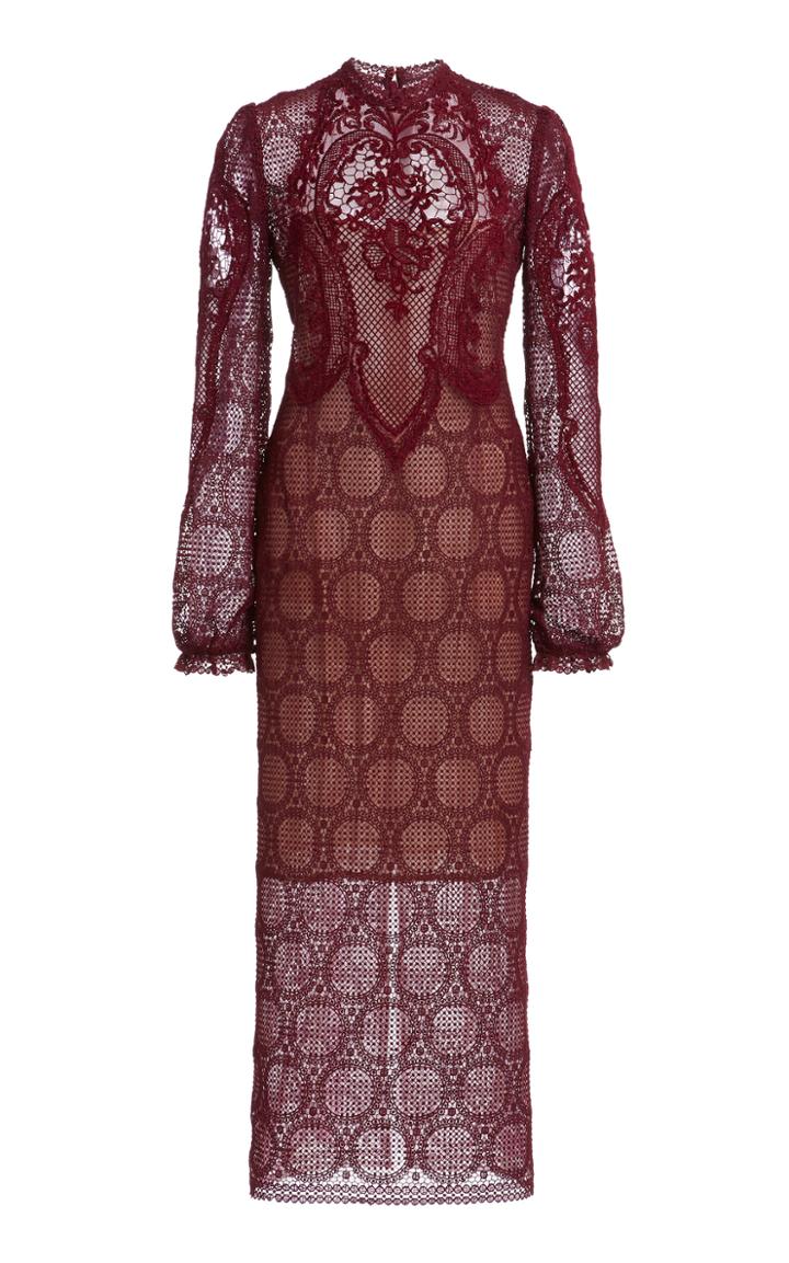 Moda Operandi Costarellos Denna Lace Midi Dress