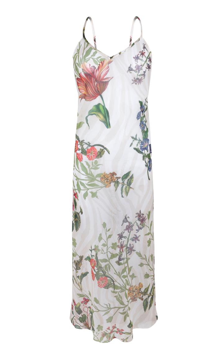 Adriana Iglesias Jadi Silk Chiffon Dress