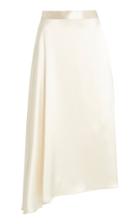Moda Operandi Deveaux Merel Asymmetric Draped Satin Midi Skirt