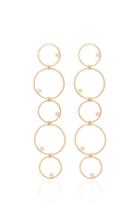 Zoe Chicco 14k Long Mixed Linked Earrings With Prong Set Diamond Circl
