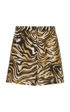 Rachel Comey Sycamore Tiger-print Linen Shorts