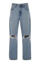 Nobody Denim Frankie Distressed High-rise Slim-leg Jeans