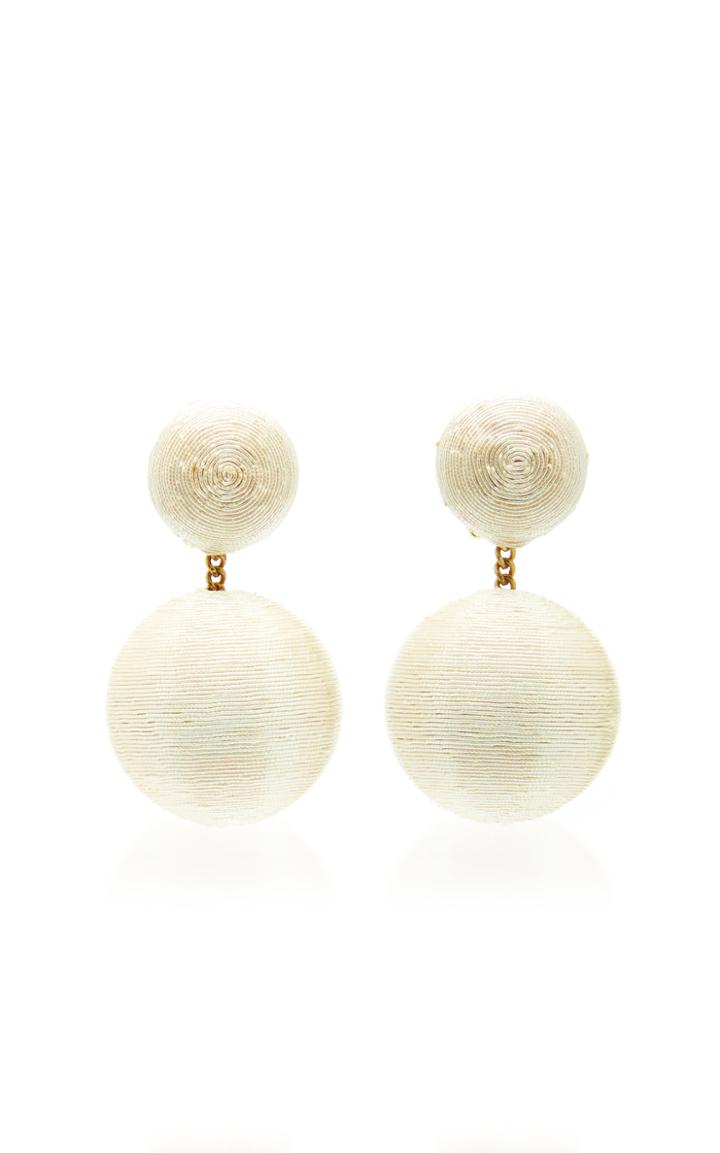 Rebecca De Ravenel Bonbon Cord Clip Earrings