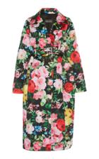 Moda Operandi Richard Quinn Oversized Floral-print Belted Satin Dress Size: 6