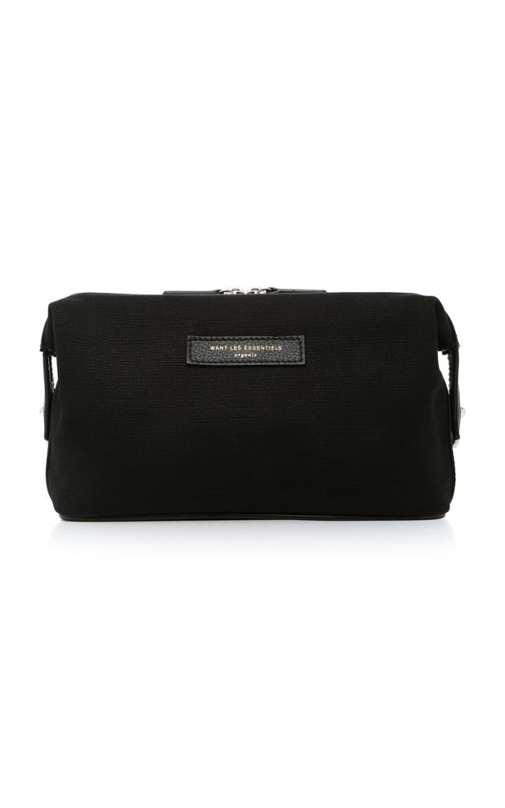 Want Les Essentiels Kenyatta Canvas And Leather Dopp Kit
