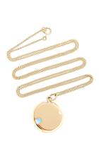 Wwake Small Opal And Diamond Medallion 18 Necklace