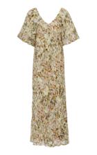 Moda Operandi Co Floral-print Satin Maxi Dress Size: Xs