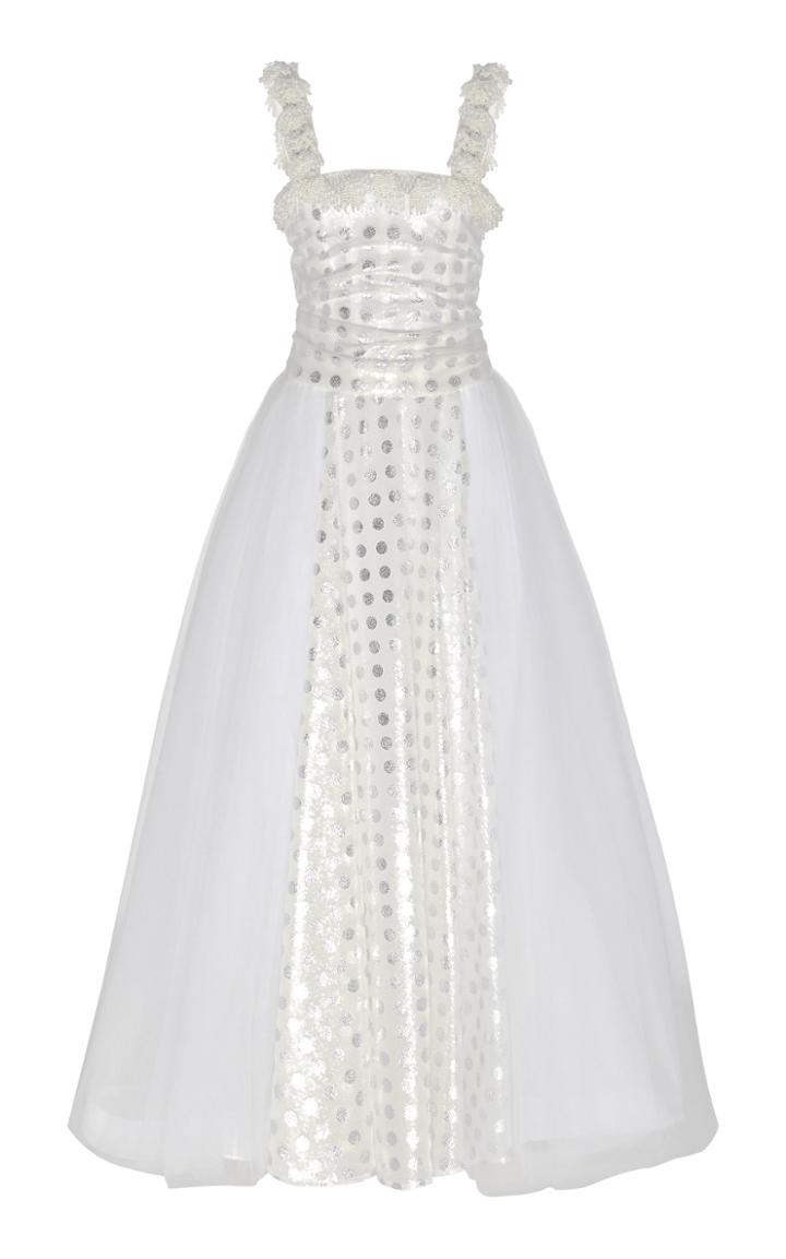 Moda Operandi Rodarte Polka-dot Sequin Pearl-embellished Tulle Gown Size: 0