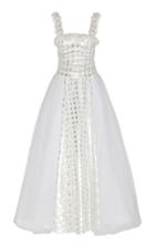 Moda Operandi Rodarte Polka-dot Sequin Pearl-embellished Tulle Gown Size: 0