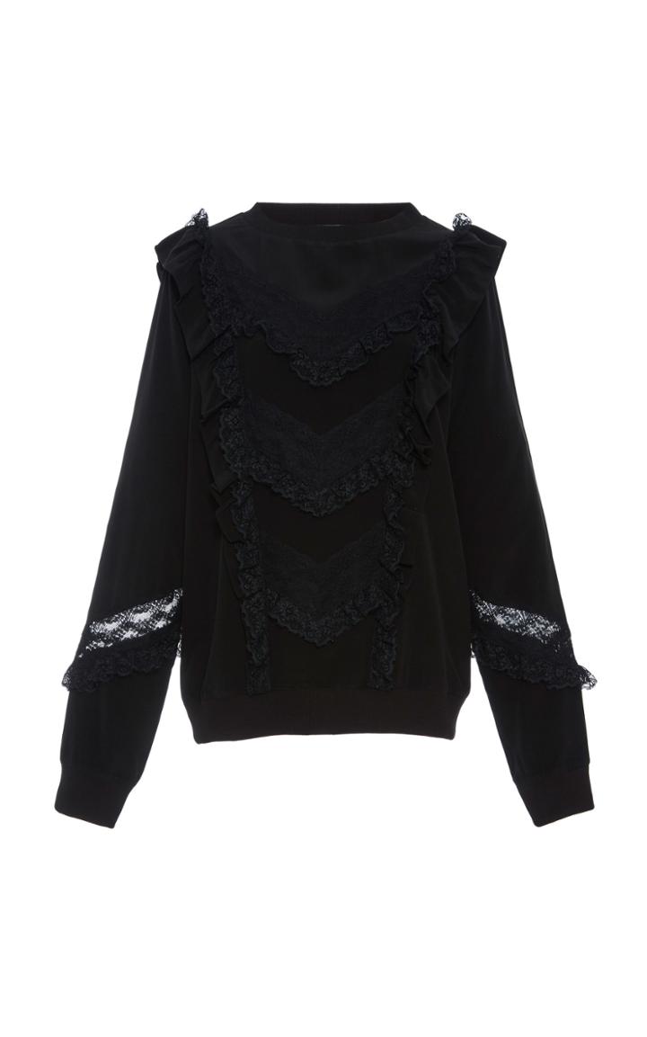 Needle & Thread Silk Lace Ruffle Blouse