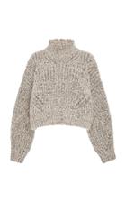 Isabel Marant Farren Open Mock Neck Wool-blend Sweater