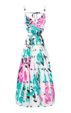 Moda Operandi Marni Painted Cotton-silk Floral-print Open-back Maxi Dress Size: 36