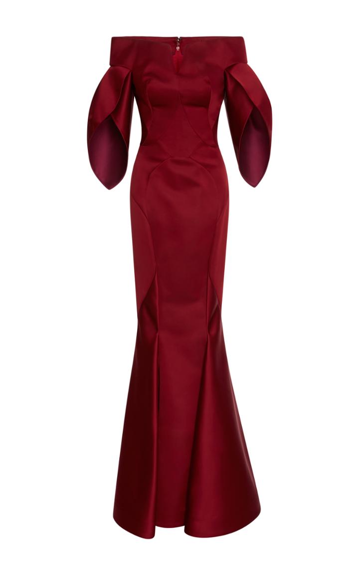 Zac Posen Duchess Off The Shoulder Gown