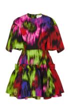 Carolina Herrera Ruffled Cotton-silk Blend Dress