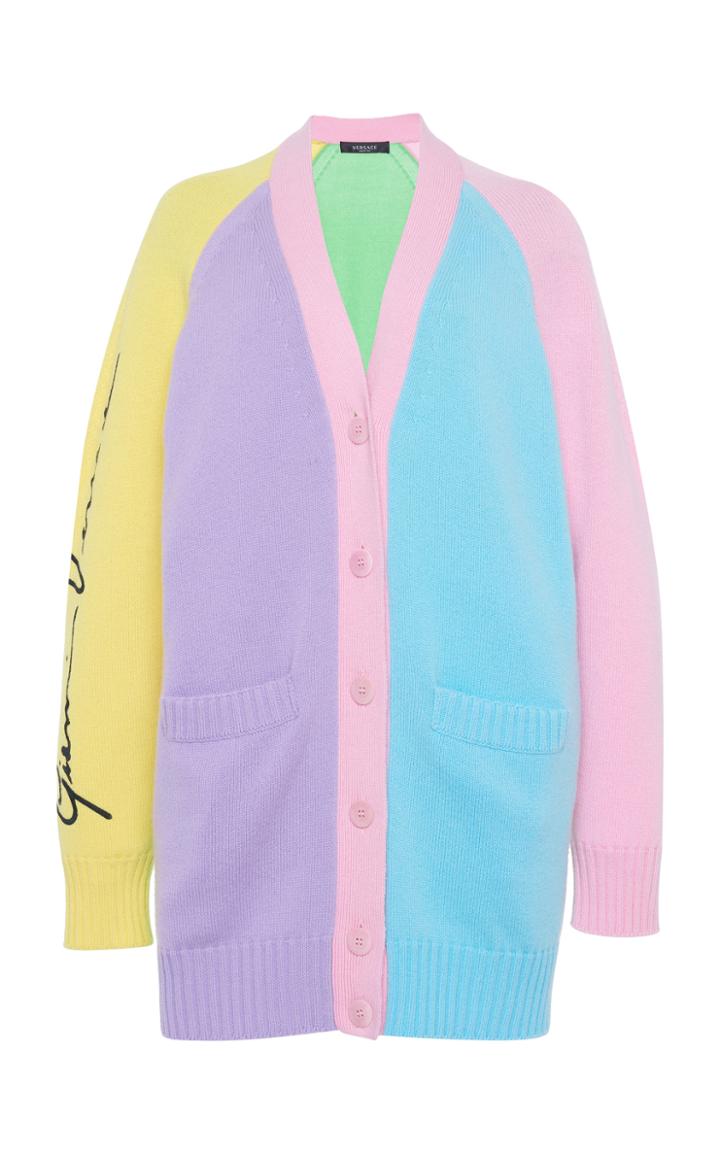 Moda Operandi Versace Multicolor V-neck Cardigan