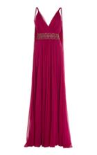 Jenny Packham Tahoe Silk Chiffon Draped Gown