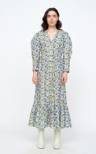 Moda Operandi Sea Leslie Puff-sleeve Liberty-print Cotton Midi Dress