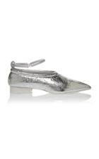 Jil Sander Metallic Leather Flat