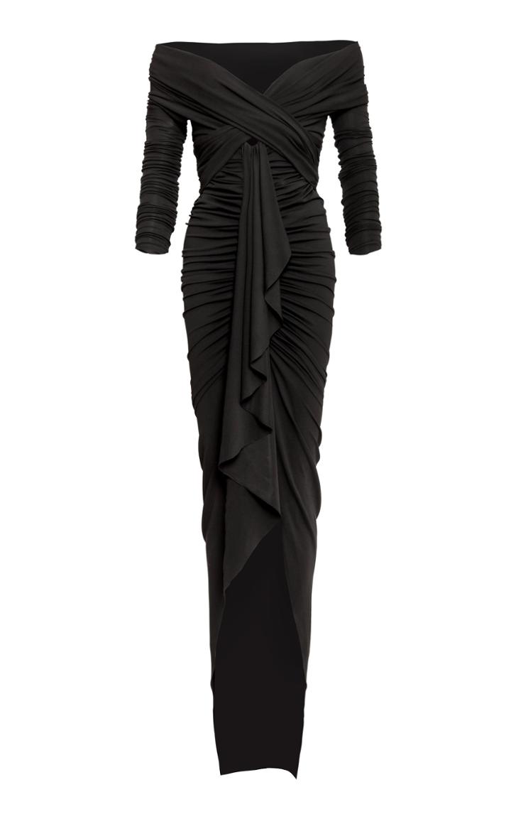 Alexandre Vauthier Off-the-shoulder Ruched Maxi Dress
