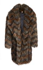 Michael Kors Collection Herringbone Faux-fur Coat
