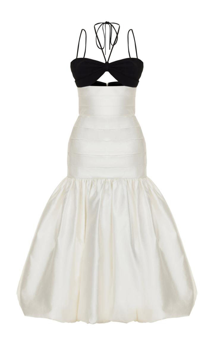 Rasario Halter Silk-blend Midi Dress