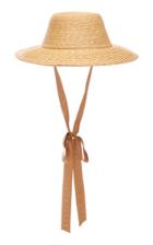 Gigi Burris Aloha Grosgrain-trimmed Straw Hat