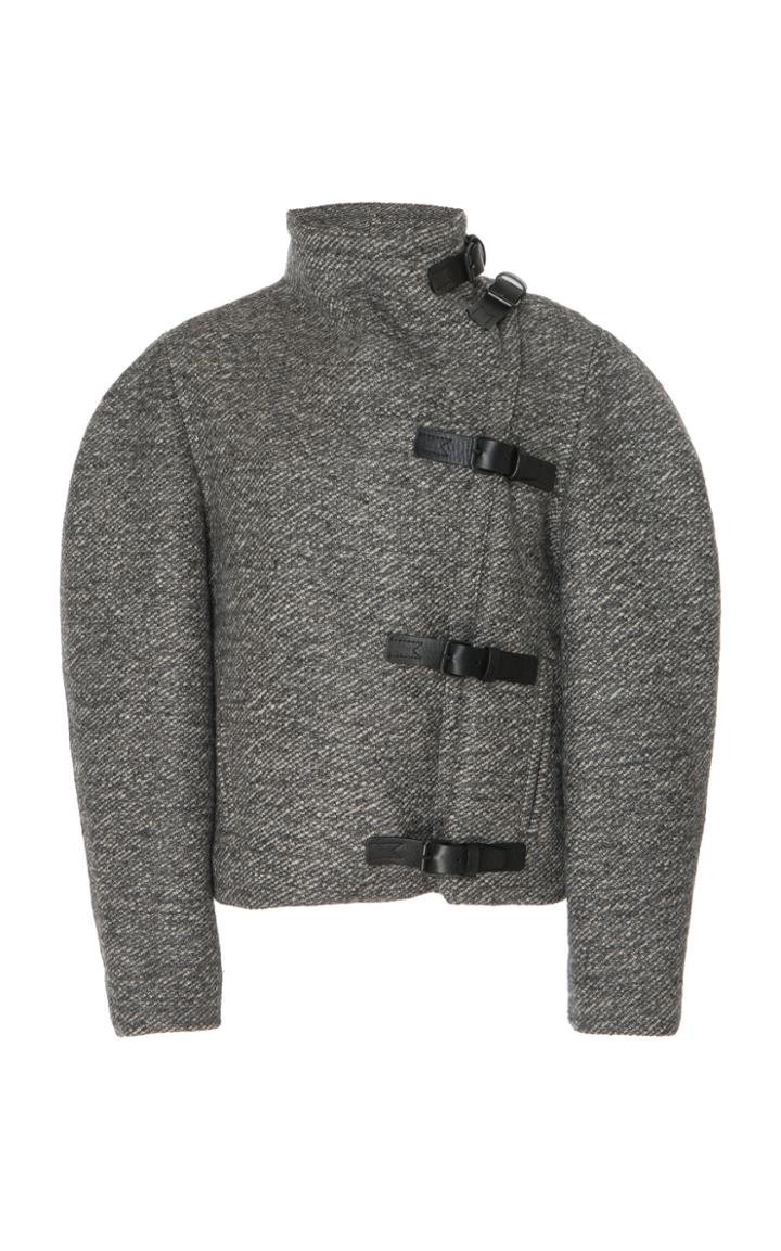 Isabel Marant Nate Three Buckled Wrap Cropped Jacket