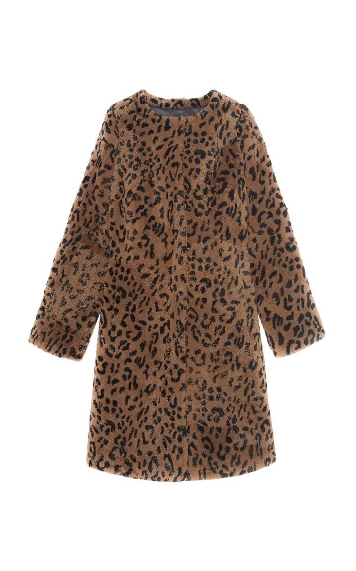 Pologeorgis The Tana Leopard-print Shearling Coat