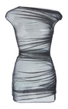 Versace Off-shoulder Tulle Mini Dress