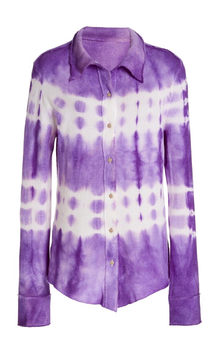 Moda Operandi The Elder Statesman Polar Tranquility Tie-dye Cashmere Top