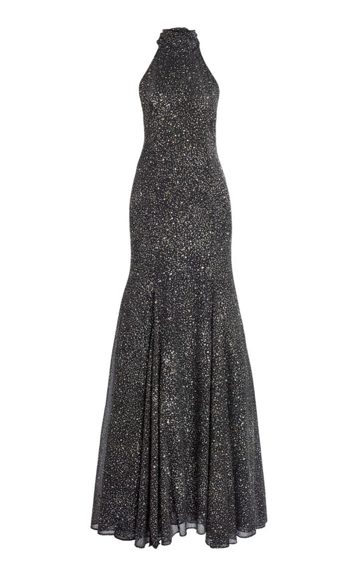 Moda Operandi Galvan Cosmos Glittered Georgette Gown