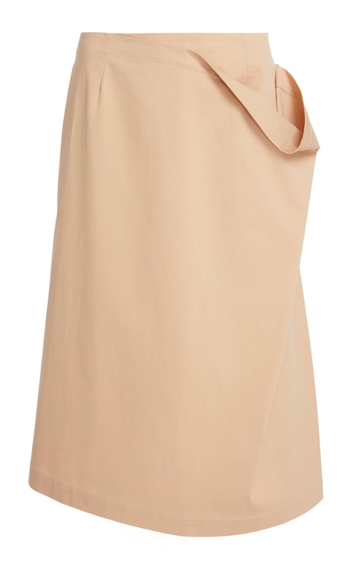Cdric Charlier Draped Cotton-blend A-line Skirt