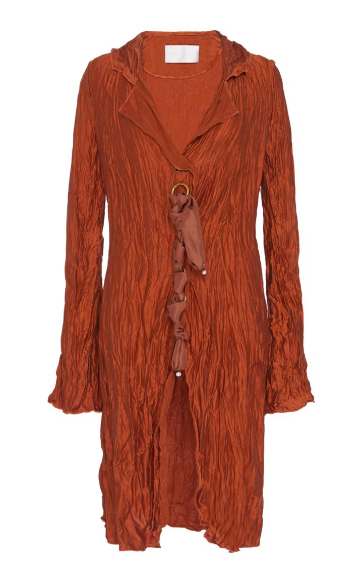 Moda Operandi Peet Dullaert Crushed Ribbon-detailed Silk Jacket Size: 34