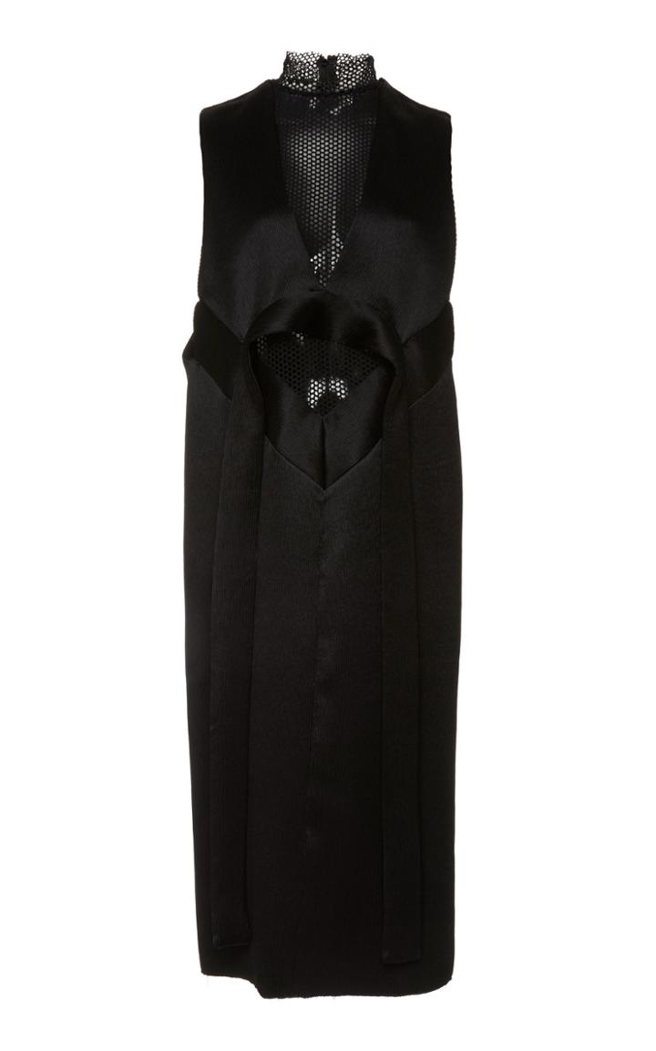 Proenza Schouler Mesh-paneled Cutout Satin Dress