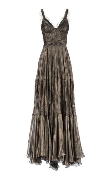 Maria Lucia Hohan Kendi Lace-trimmed Mousseline Gown