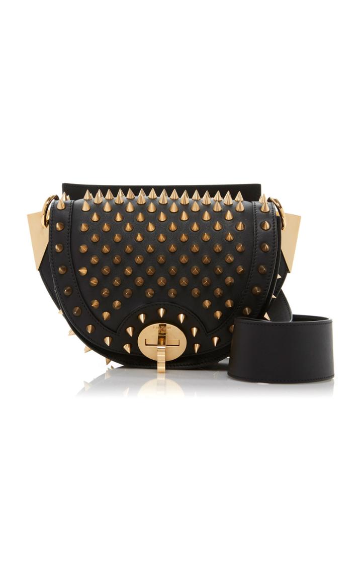 Balmain Run Run Small All Over Spikes Leather Bag