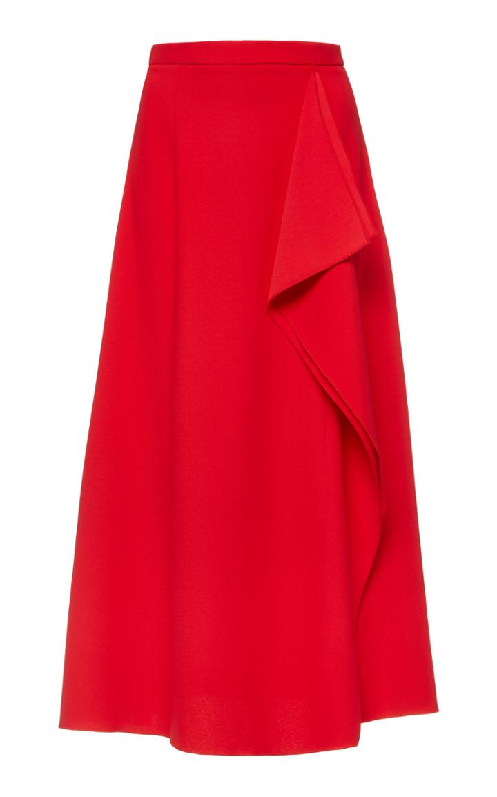 Carolina Herrera Ruffle Midi Skirt