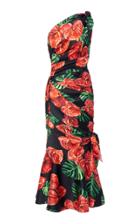 Moda Operandi Dolce & Gabbana Floral Gathered Satin Dress Size: 38