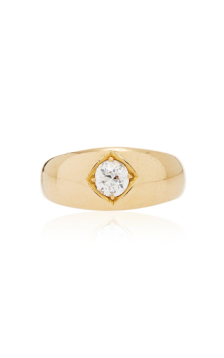Moda Operandi Stephanie Windsor 18k Yellow Gold Victorian Diamond Gypsy Ring