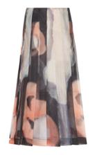 Marina Moscone Pleated Wrap Skirt