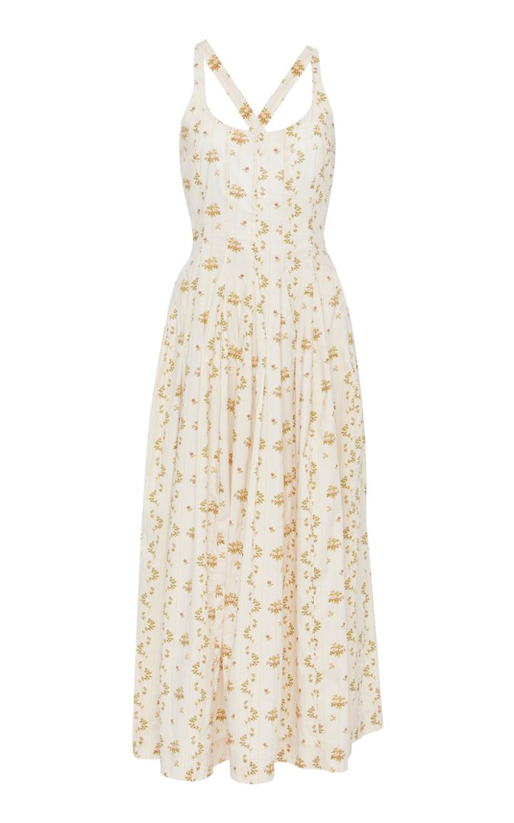 Brock Collection M'o Exclusive Onorata Floral Cotton Dress