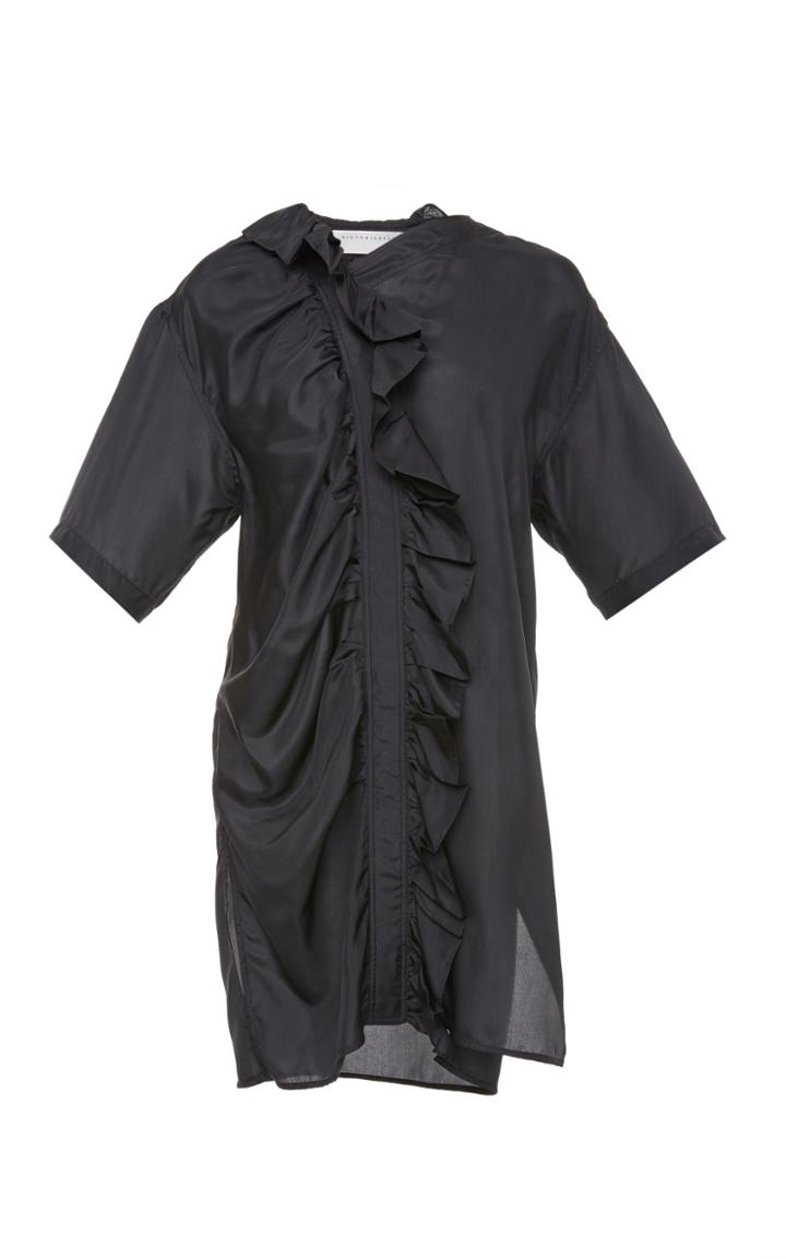 Victoria Beckham Light Habotai Ruffle Tunic