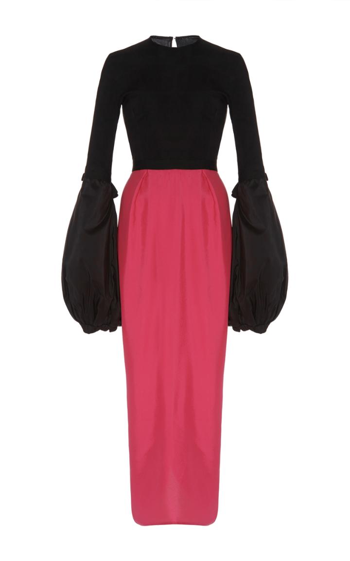 Emilio De La Morena Puff Sleeve Column Dress