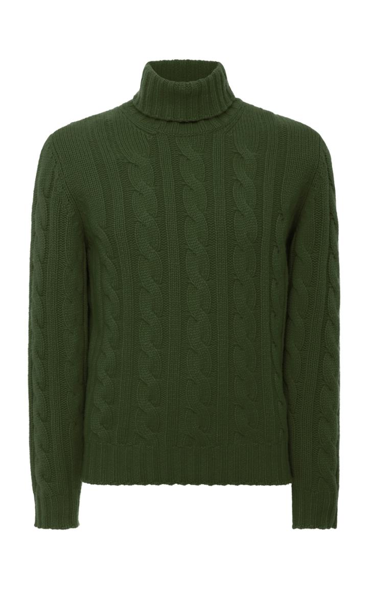 Fioroni Cable-knit Cashmere Turtleneck Sweater
