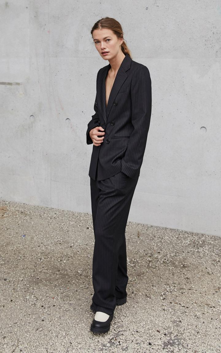 Moda Operandi By Malene Birger Gorteria Oversized Pinstriped Double-breasted Blazer